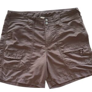 World Wide Sportsman Brown Cargo Utility Shorts Versatile 6” Inseam Nylon Sz 4
